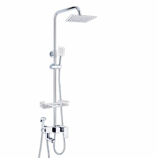 Shower set 304 stainless steel hot and cold shower set height adjustable bathroom