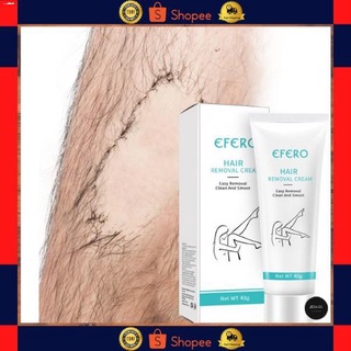 make up✑Efero Painless Hair Removal Cream Armpit Arms Legs Easy Hair Removing Cream 40g