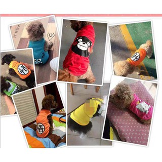 T-shirt Soft Puppy Dogs Clothes Cute Pet Dog Clothes Cartoon Clothing Summer Shirt Casual Vests for