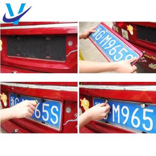 ✅COD✅2Pcs Aluminum Alloy Car Styling License Plate Frames Tag Cover Screw Caps Holder (5)