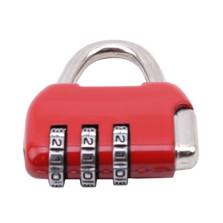 Resettable 3 Dial Digit Combination Suitcase Luggage Password Code Lock Padlock