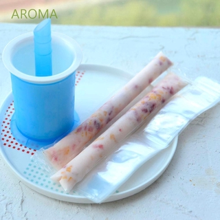 AROMA Travel 20pcs Homemade Mold Bags Ice Cream Self-sealing Bag Transparent Candy Ice Tray Outdoor Plastic Practical Ice Lolly/Multicolor