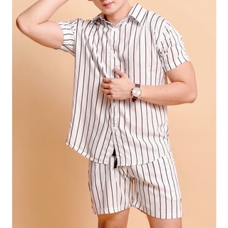 Steve Terno Polo Striped Casual Korean Style Fashion Formal