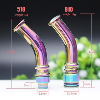 Rainbow Drip Tip Glass 510/810 Long Drip Tip for Atomizer