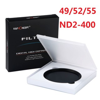 【Ready Stock】✸✼K&F CONCEPT 49/52/55/58mm VARIABLE FADER ND2-ND400 ND Filter