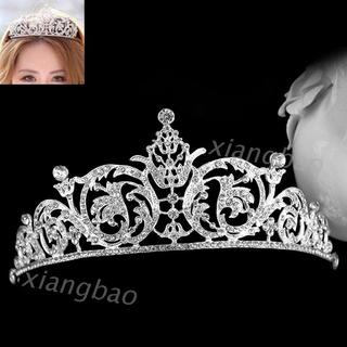10MS Bridal Austrian Rhinestone Tiara Wedding Crown Veil Headband