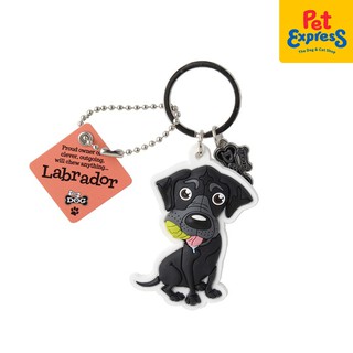 Wags and Whiskers Key Ring Labrador Black