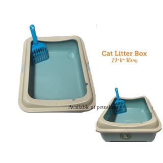 litter box Cat food cat litter cat toys accessories Cat Litter Box Square with Scooper