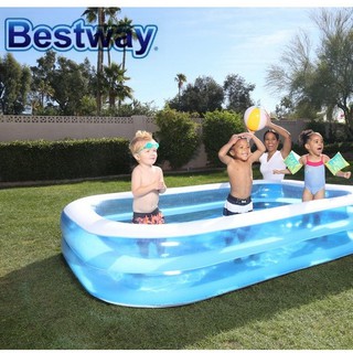 UNANGPWESTO Bestway Inflatable Medium Family Pool Outdoor Family Kids Swimming Water (54006 (3)