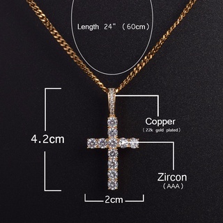 ✁℗☌New Arrival Bubble Letter Ice Out CZ Stones Men And Women's Cross Pendant Necklace Gold Silver Co