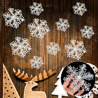 150 PCS Hanging Christmas White Snowflake Shape 11CM