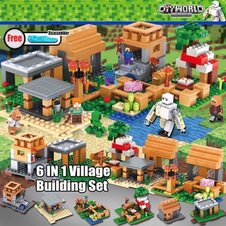 500+pcs Minecraft /My World village Children's puzzle lego Building Block Model Toy Gifts
