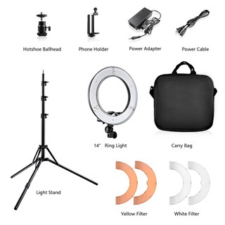 LED Ring Light 35cm/14 inch Selfie LED Ring Light Photo Studio Photography Dimmable With 2.1M Tripod
