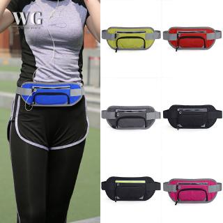 ♔WG♔ Sports Waistbag Water Bottle Bag Running Waist Bags Reflective Stripe Waist Belt Packs Fitness