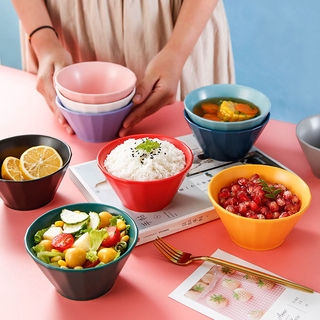 Creative net red ceramic bowl rice rice bowl eating bowl household breakfast bowl Japanese salad bowl small oven baking bowl
