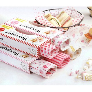 50Pcs Wax Paper Food Paper Bread Sandwich Wrappers for Hamburgers Fries Tissue Wrapping Dessert Pad