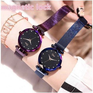Watches❒☄【Spot goods】 Women Starry Watch Magnetic Buckle Stainless Steel