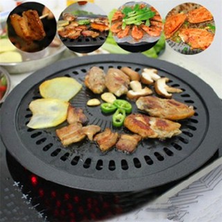 Aluminum Alloy Barbecue BBQ Plate Pan Grill Indoor or Outdoor Korean Iron Barbecue Non-stick Pan