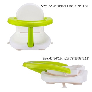 Funshally Foldable Baby Bath Seat with Backrest Support Anti-skid Safety Suction Cup Chair