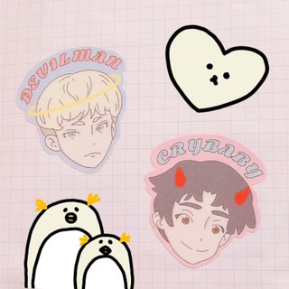 ♡ Devilman Crybaby Ryo & Akira Matching Glitter Stickers ♡