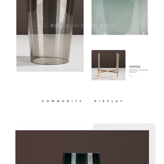 Light Glass Transparent Metal Frame Hydroponic Vase Nordic Living Room Table Home Modern Simple Decoration