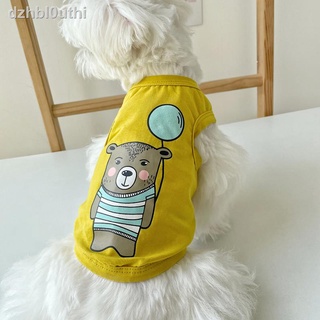 ▬⊕Pet clothes cotton T-shirt breathable vest clothing small dog Teddy VIP puppy dog ​​clothes spring