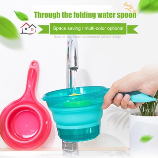 ✅COD HYP Folding Water Ladle Collapsible Spoon Kitchen Bathroom Scoop Bath Shower Washing @PH