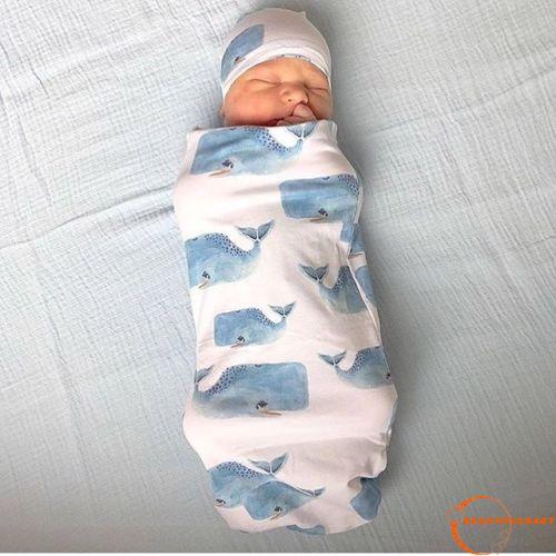 A.F-Newborn Baby Cute Swaddle Blanket Sleeping Swaddle