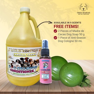 Dog Shampoo and Conditioner with Madre de Cacao & Guava Extract 1 Gallon w/ Free Items