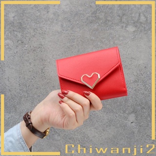 [CHIWANJI2] Women Small Wallet Mini Purse Bifold Leather Short Card Holder Handbag