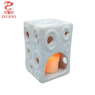 Ziyang Aroma Ceramic Oil Burner 048(White) Fragrance Oil and Wax Melt For Home Christmas Gift (1)