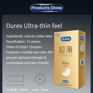 Durex Condom Ultra Thin 48pcs Natural Latex Condoms For Adult Men Sex Toys Products Sleeve for penis