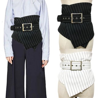 CILICAP Women Stripe Wide Belt Slim Striped Corset Girdle