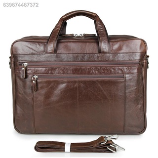 ♞Luxury Top Grade Genuine Leather Bag Men Briefcase Messenger Bags Large Capacity Business Office Ma