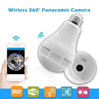 Bicycle camera Panoramic camera♀❒∋ICSEE LED lamp Bulb Wifi CCTV V380 Panoramic Camer