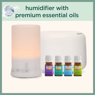 7LED Aroma Essential Oil Diffuser Ultrasonic Air Humidifier with 4 oils