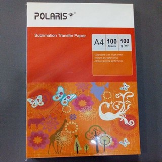 Polaris sublimation transfer paper A4 100pcs 100gsm