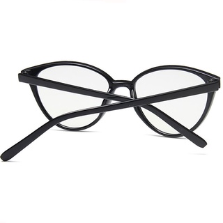 DELMER Fashion Cat Eye Spectacles Korean Optical Glasses Blocking Glasses Women Anti Blue Light Transparent Round Plastic Retro Eyewear/Multicolor (4)
