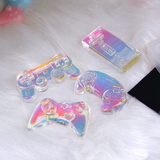 Game console handle silicone crystal epoxy mold mirror surface game console keychain mold (1)
