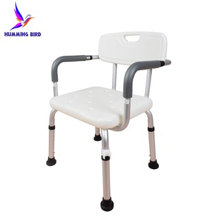 Hummingbird KDB-799B Shower Chair Bath Seat with Padded Armrests and Back, Supports up to 75 kgs