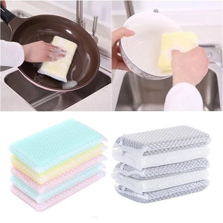 5Pcs/set Cleaning Sponge With Net/Easy To Foam High Density Sponge/Simple Practical Kitchen Cleaning Sponge For Dish Cup Bowl