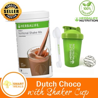 Herbalife Formula 1 Nutritional Shake Mix Dutch Choco 550g w/ Shaker & Spoon (1)
