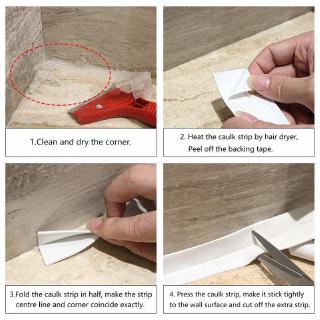 1 Roll PVC Material Kitchen Bathroom Wall Sealing Tape Waterproof Mildew Tile Crack Repair Tape (9)