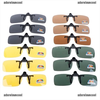 AD1PH Clip-on Polarized Day Night Vision Flip-up Lens Driving Glasses Sunglasses 210831
