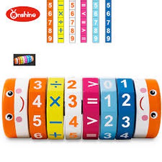 Onshine wooden toys Children's Digital cube arithmetic cylinder multicolor cube TNWX-7048