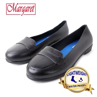 Margaret Boston Ladies Casual Flexible Flat Shoes - Waterproof Slip Resistant Black flat sandals san