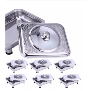 COD food warmer stainless steel 6pcs set food tray (1)