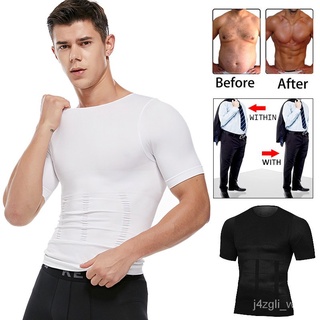 Men Body Shaper Chest Compression Shirt Hide Gynecomastia Moobs Man Shapewear Slimming Vest wV4B