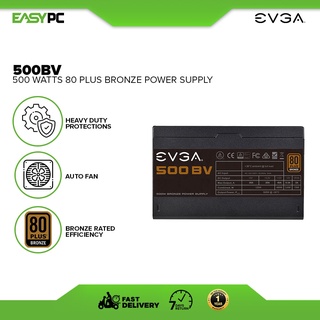 EVGA Power Supply 500BV watts 80plus Bronze, 500W True Rated Power Supply 80 plus Rated PSU (1)