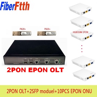 EPON OLT 2PON Ports FTTH CATV OLT Carrier-grade High-density Fiber Optic High Quality 1.25G Professional PX20+ and EPON ONU
